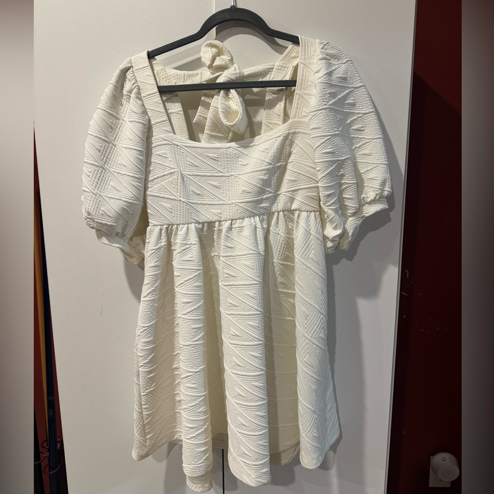 Free People Cream Textured Blouse